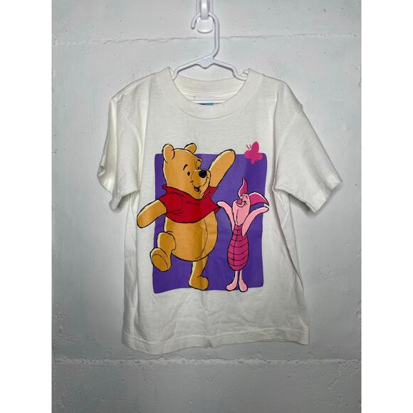 Vintage Disney Winnie the Pooh and Piglet Graphic T-Shirt Youth 6X - Picture 1 of 7